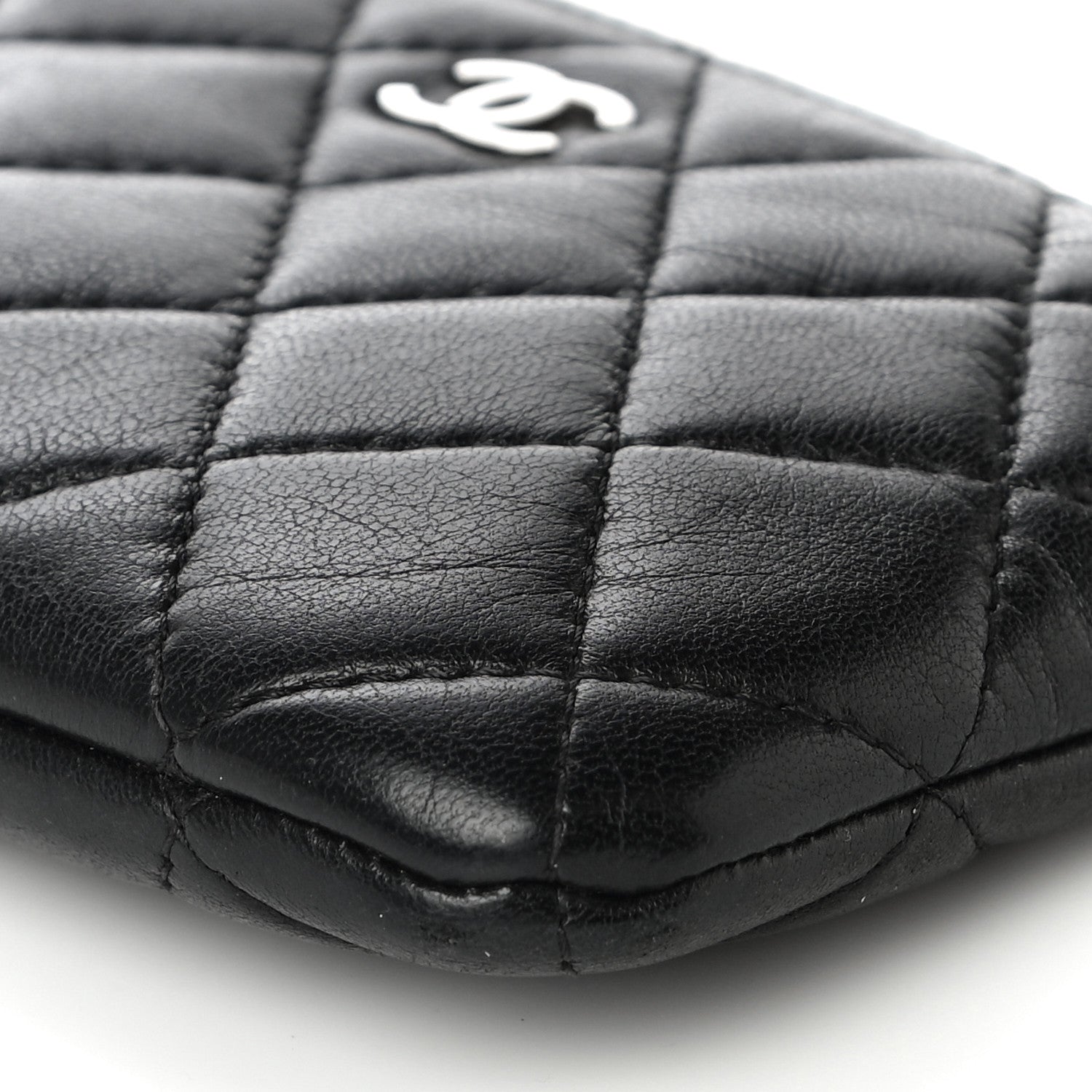 Chanel Lambskin Quilted Small Cosmetic Case Black 10 of 12