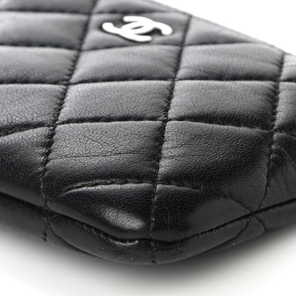 Chanel Lambskin Quilted Small Cosmetic Case Black 10 of 12