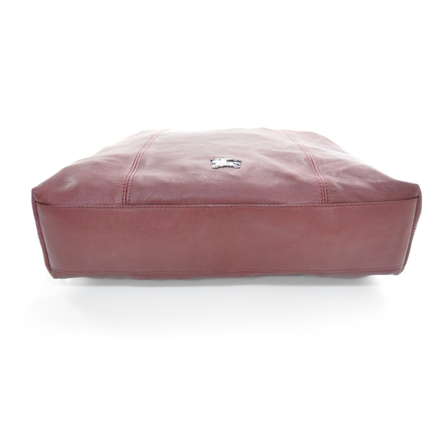 Burberry Leather Packable Drawstring Tote Dark Red 4 of 8