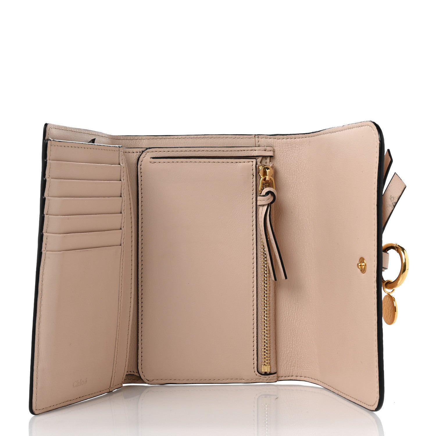 Chloe Calfskin Alphabet Compact Wallet Blush Nude 5 of 10