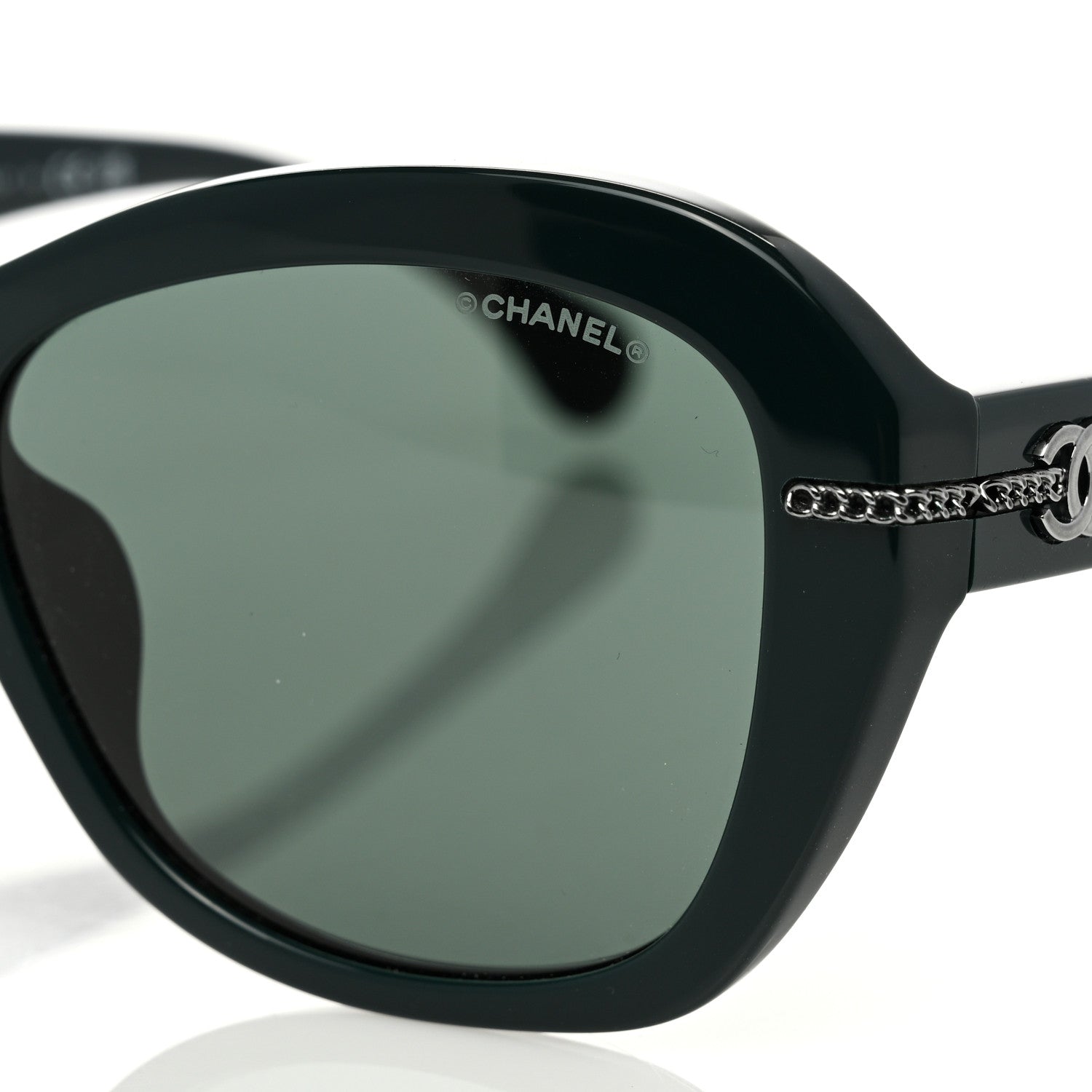 Chanel Acetate Polarized CC Butterfly Sunglasses 5510 Dark Green 7 of 8