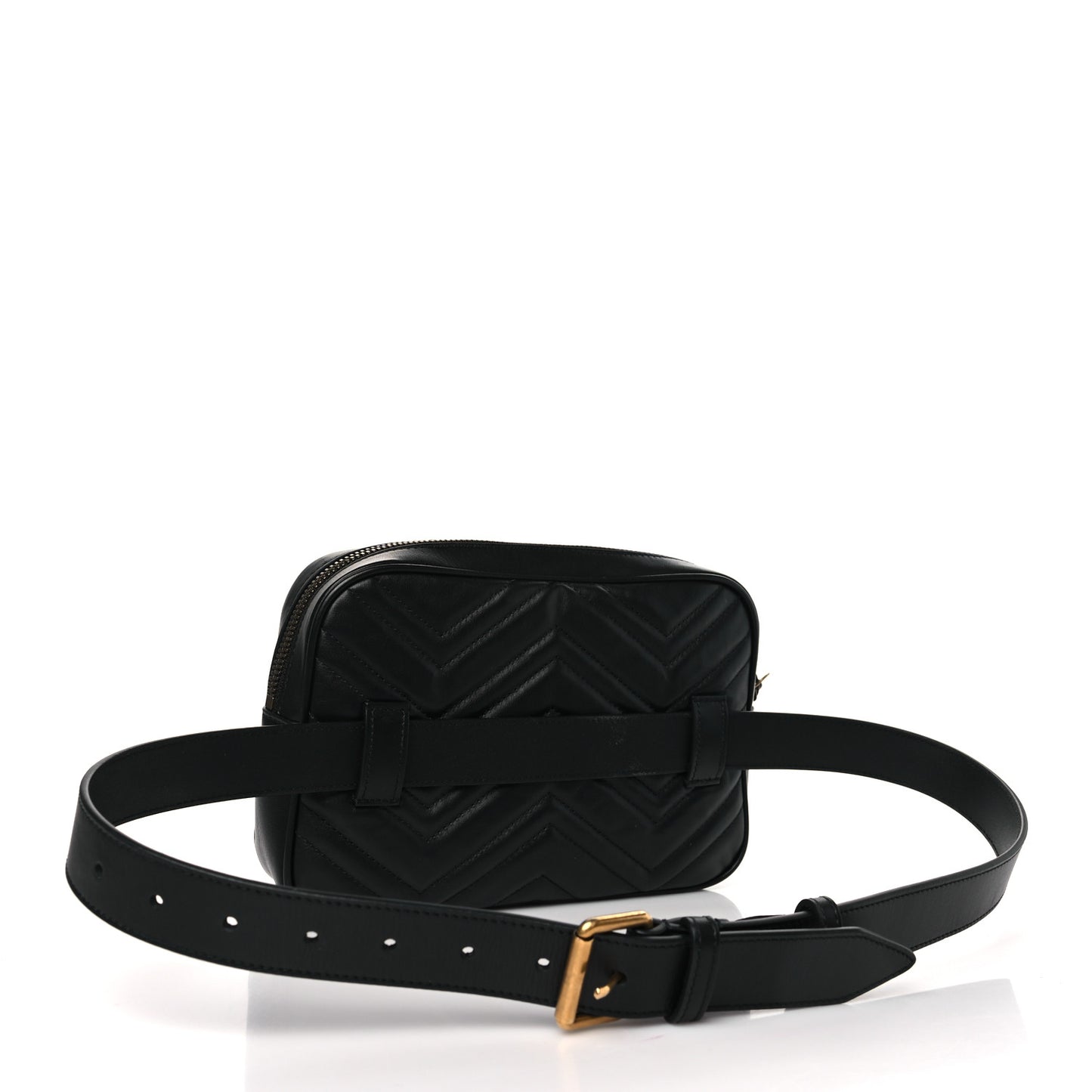 Calfskin Matelasse Mens GG Marmont Belt Bag 80 32 Black