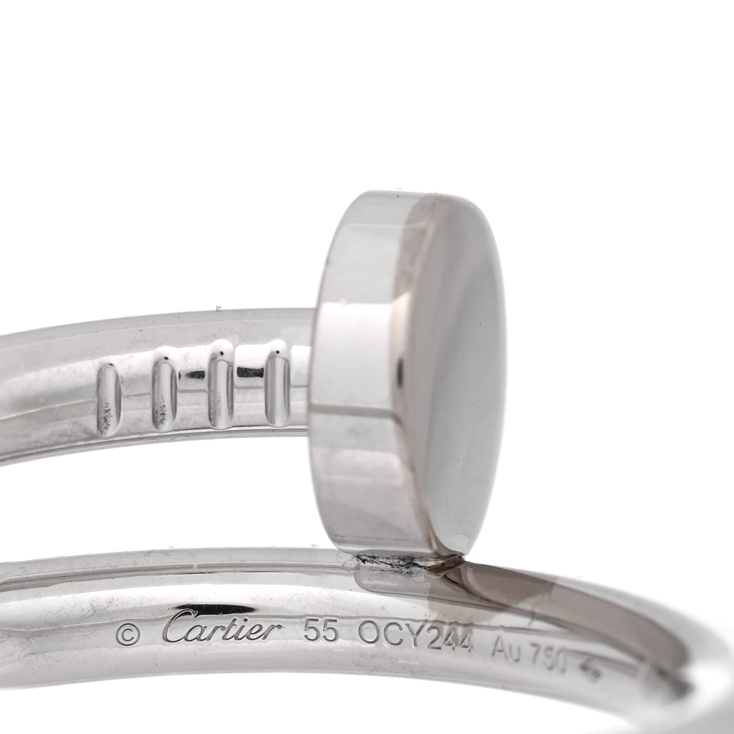 Cartier 18K White Gold Juste Un Clou Ring 60 9 4 of 4