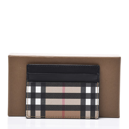 Burberry Vintage Check Calfskin Card Case Black 8 of 8