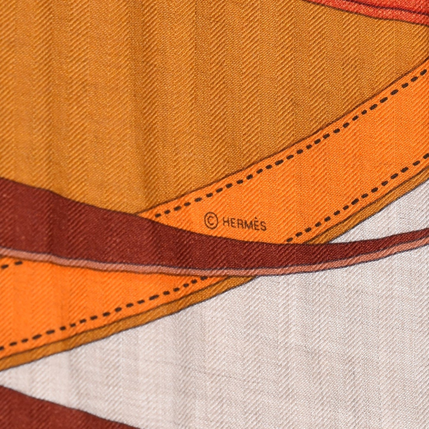 Cashmere Silk La Promenade Du Matin Shawl 140 Orange Naturel Ocre