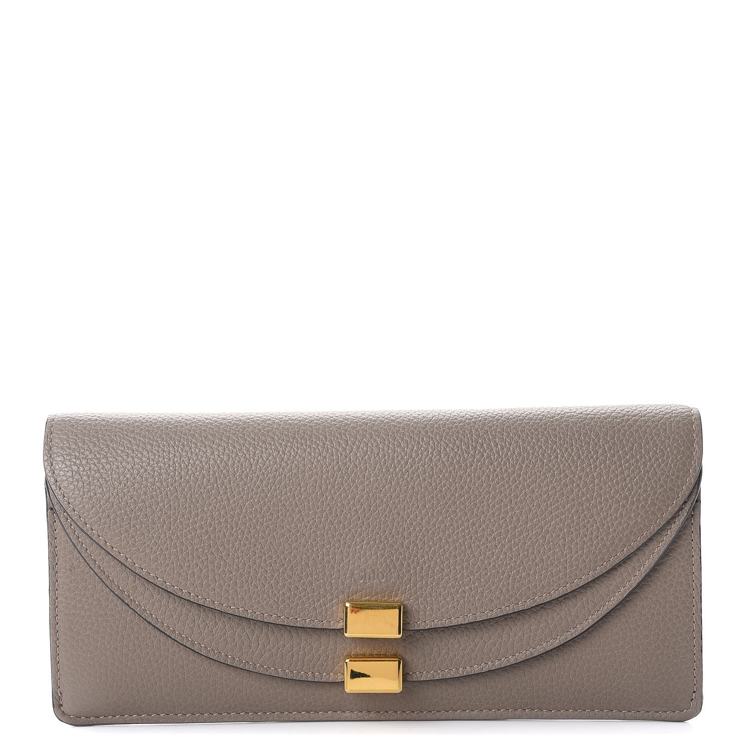 Chloe Calfskin Georgia Flap Wallet Motty Grey 1 of 8