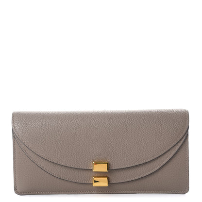 Chloe Calfskin Georgia Flap Wallet Motty Grey 1 of 8