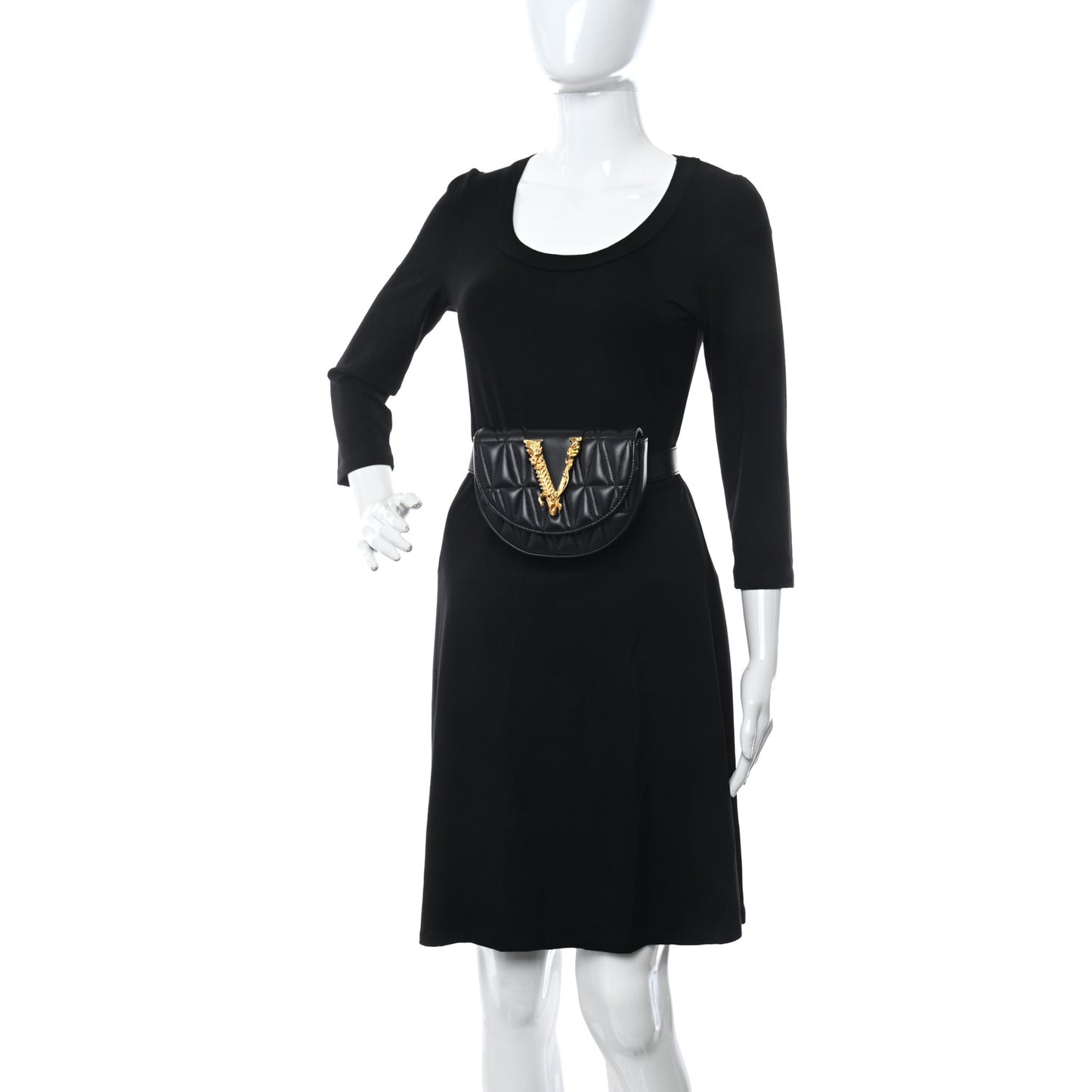 Nappa Quilted Virtus Belt Bag Black