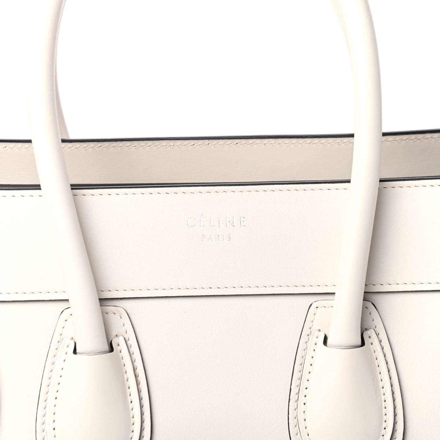Smooth Calfskin Micro Luggage White