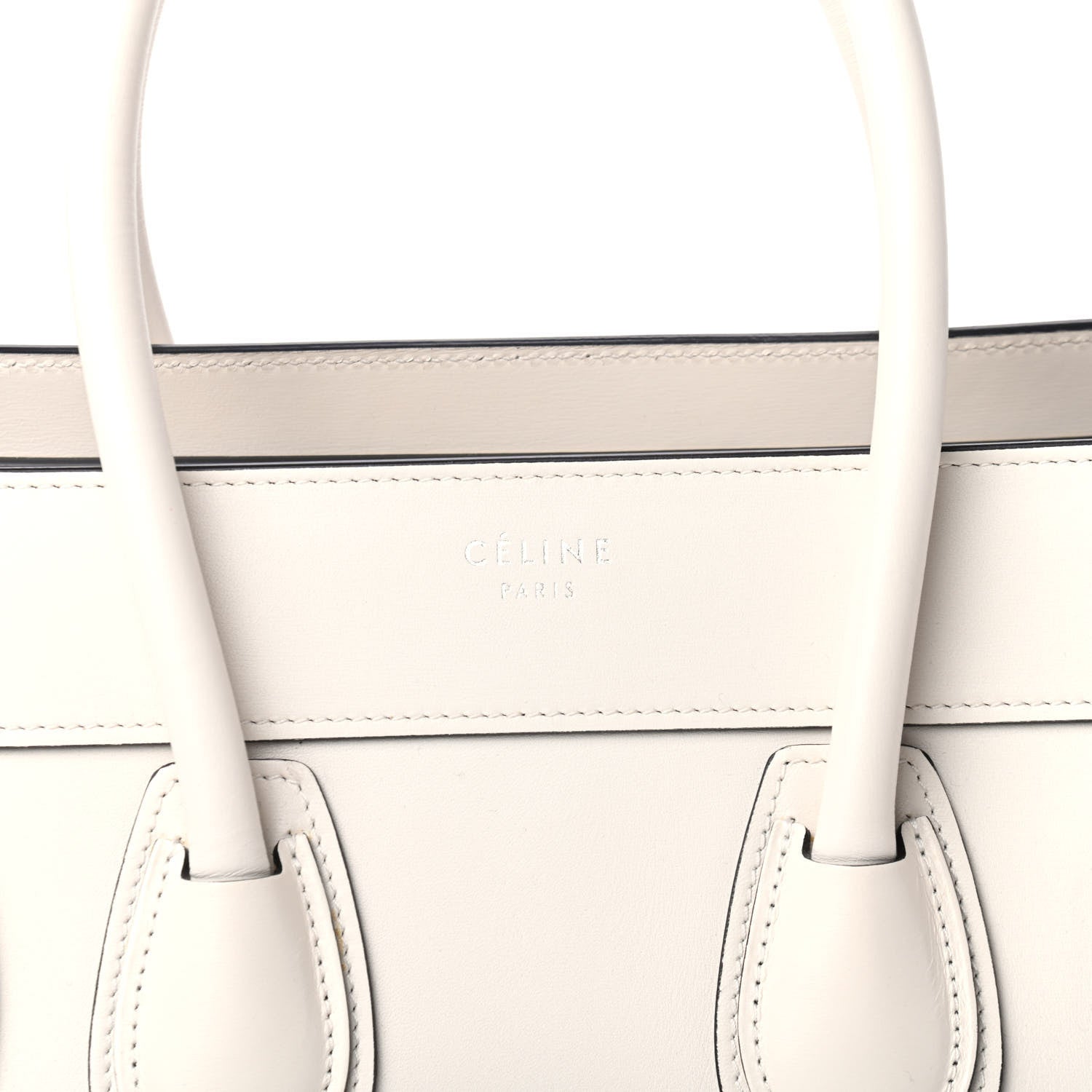 Celine Smooth Calfskin Micro Luggage White 8 of 8