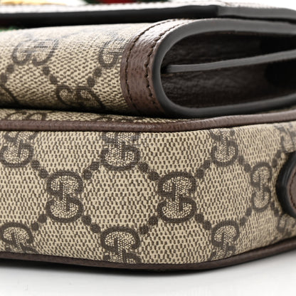 Gucci GG Supreme Monogram Web Mini Ophidia Bag Beige Ebony 10 of 11