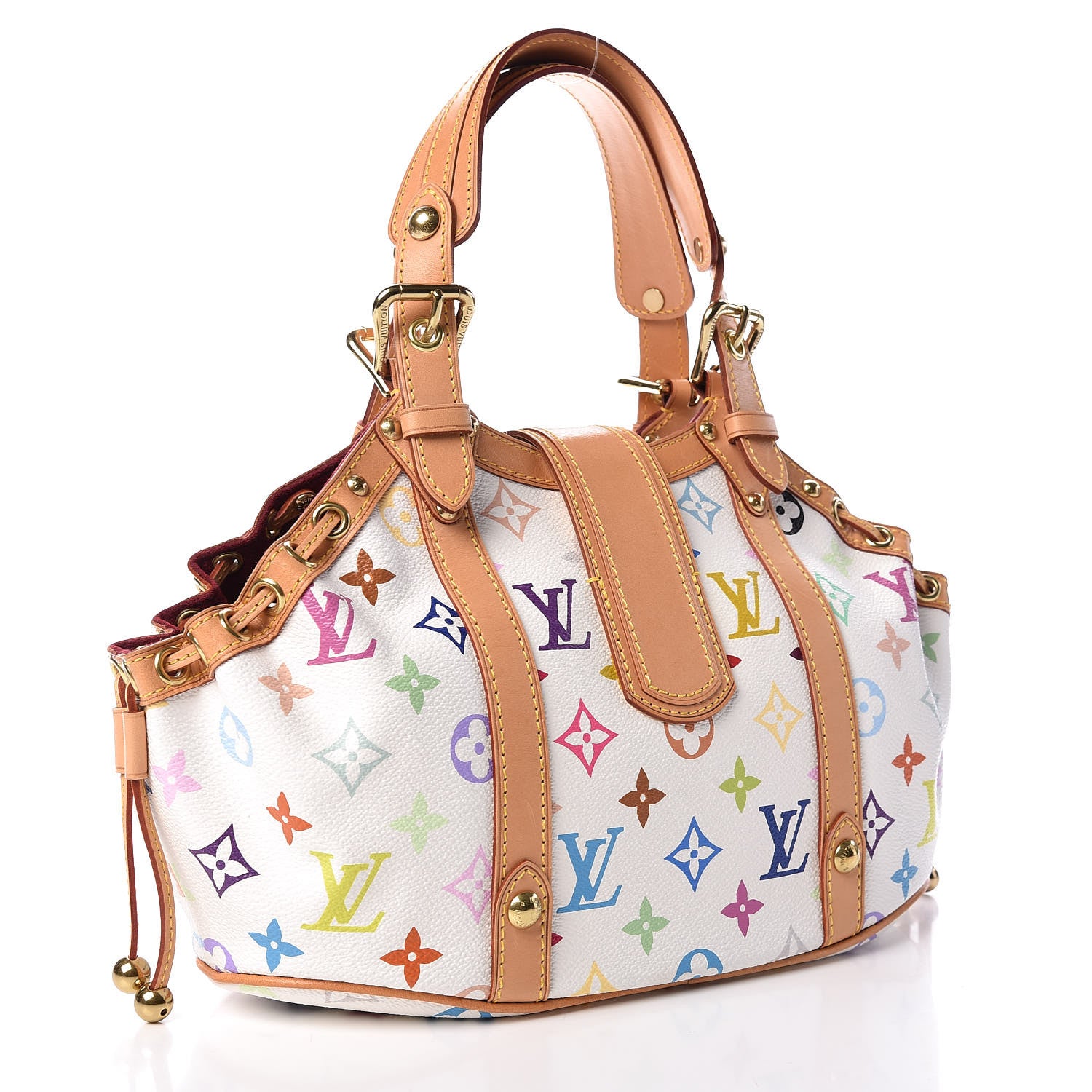 Louis Vuitton Monogram Multicolor Theda GM White 3 of 9