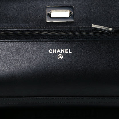 Chanel Aged Calfskin Quilted Reissue Wallet On Chain WOC So Black 6 of 11