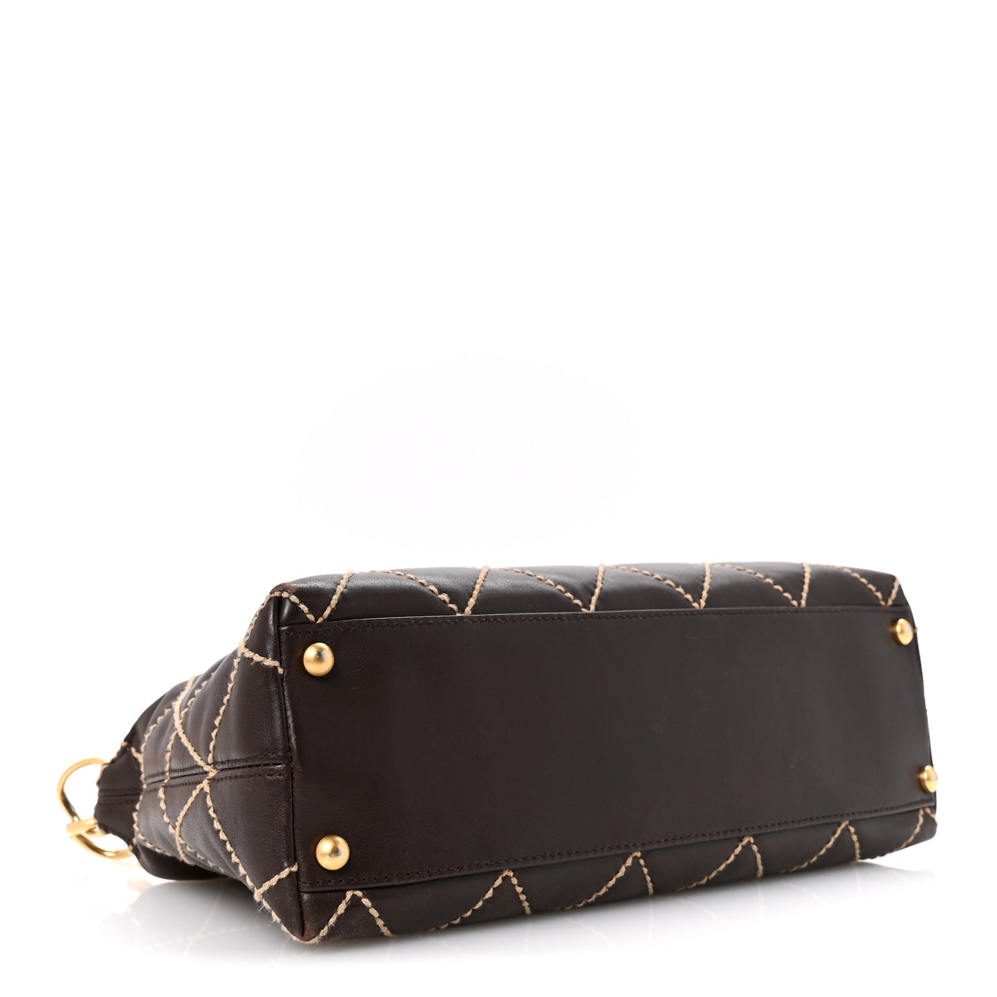 Calfskin Wild Stitch Hobo Brown