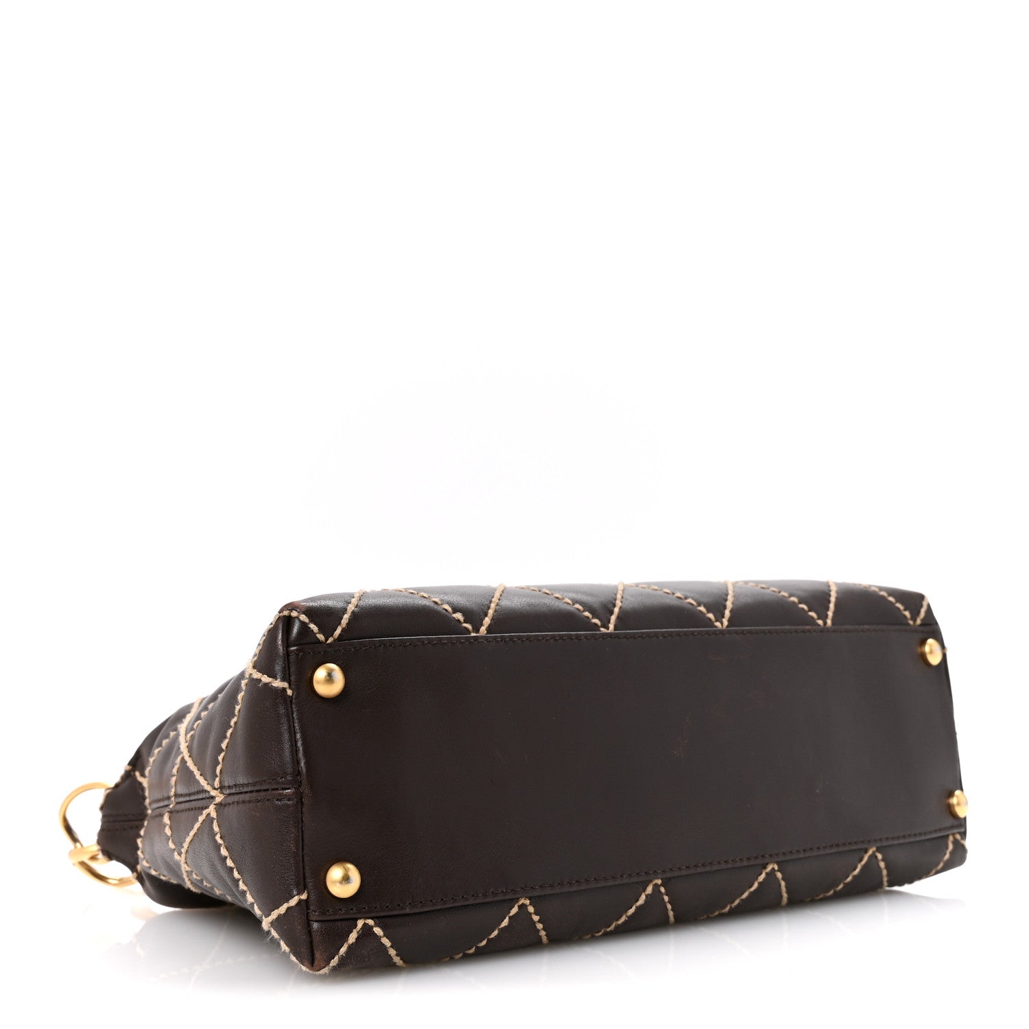 Chanel Calfskin Wild Stitch Hobo Brown 4 of 16