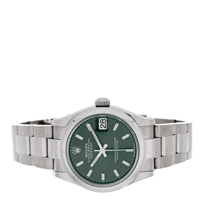 Rolex Stainless Steel 31mm Oyster Perpetual Datejust Watch Mint Green 278240 2 of 5