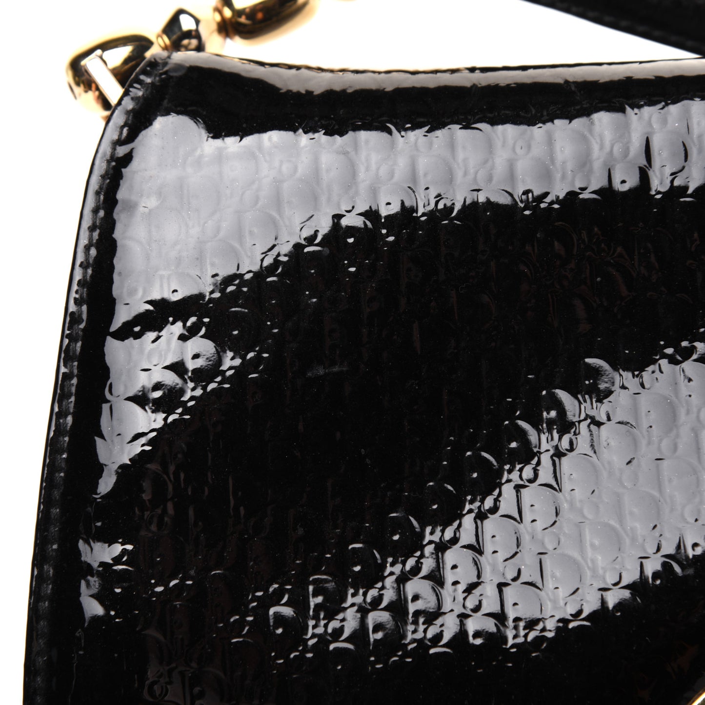 Patent Trotter Maris Pearl Shoulder Bag Black