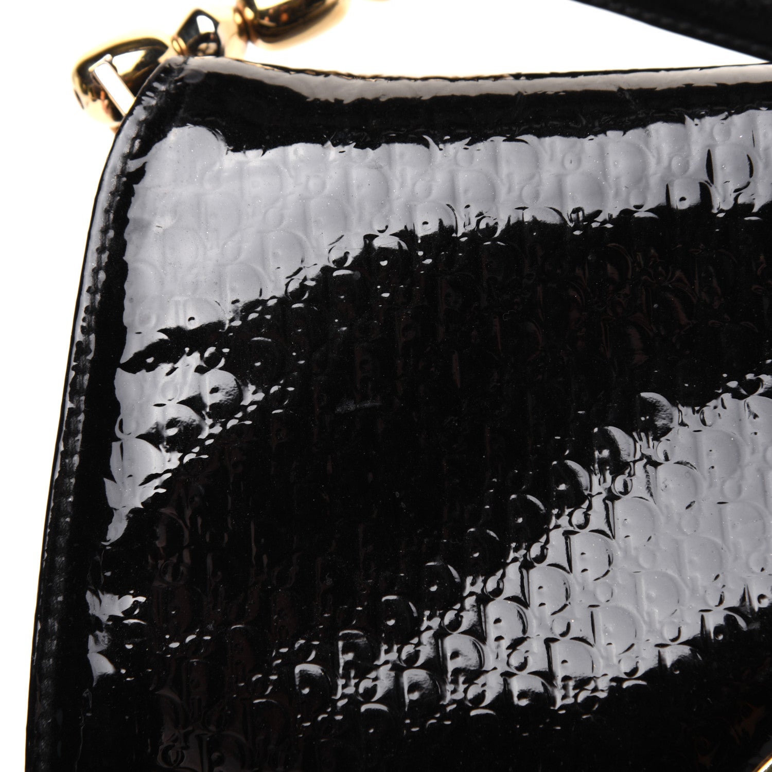 Christian Dior Patent Trotter Maris Pearl Shoulder Bag Black 18 of 26