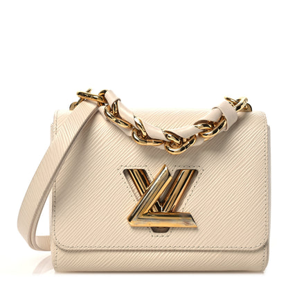 Louis Vuitton Epi Twist Braided Chain Shoulder Bag PM Quartz White 1 of 11
