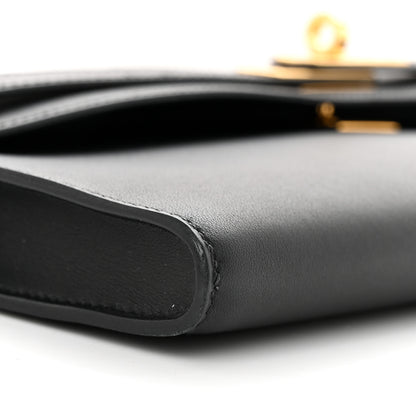 Hermes Swift Kelly Cut Clutch Pochette Black 9 of 11