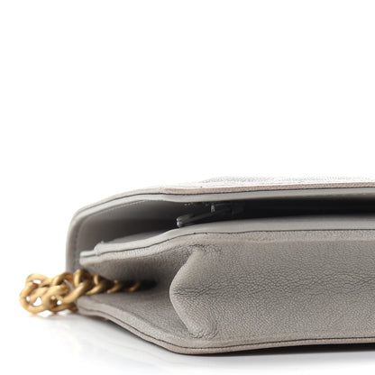 Chanel Caviar Quilted Boy Wallet On Chain WOC Grey 8 of 10