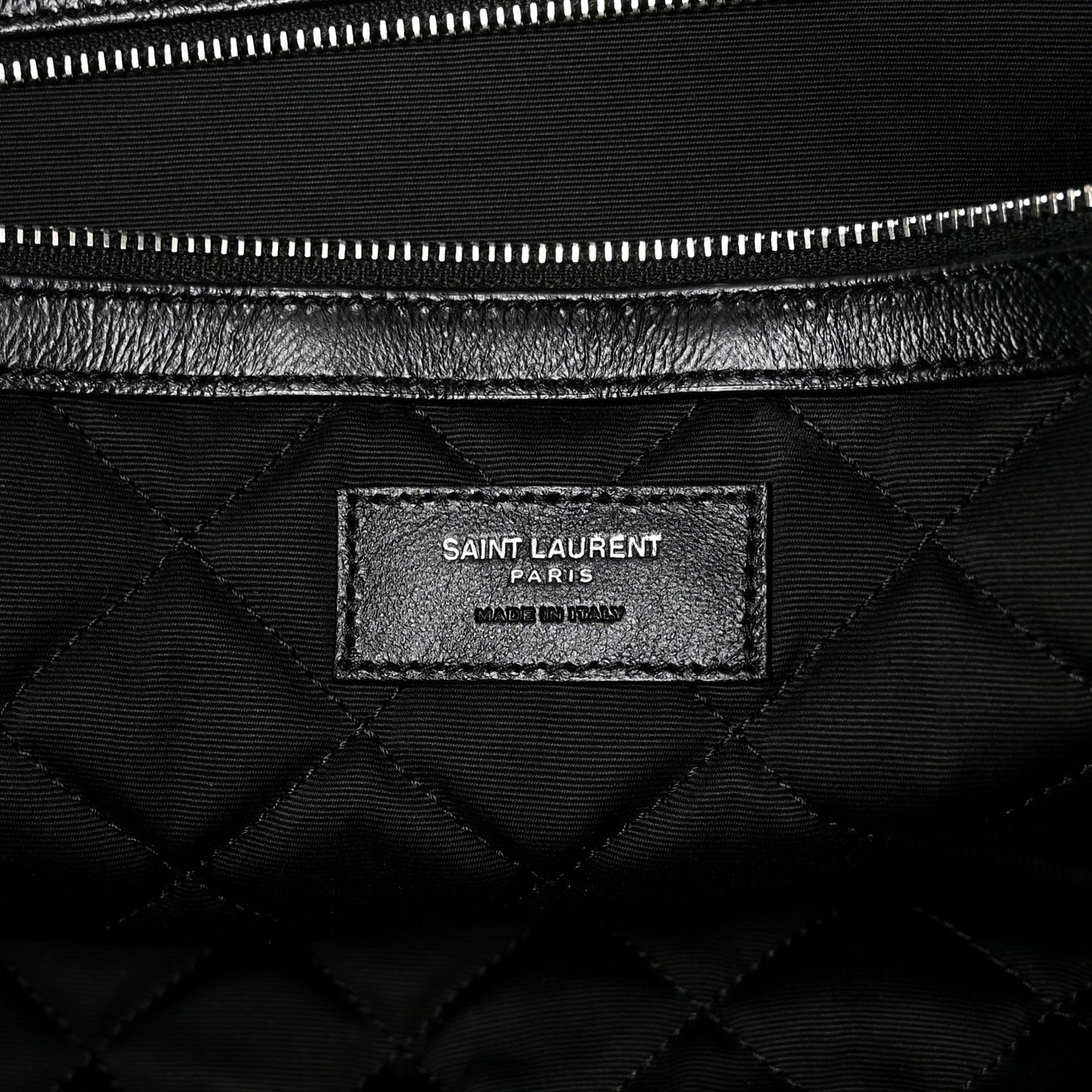 Calfskin Quilted ES Giant Travel Bag Black