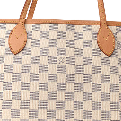 Louis Vuitton Damier Azur Neo Neverfull MM Rose Ballerine 7 of 9