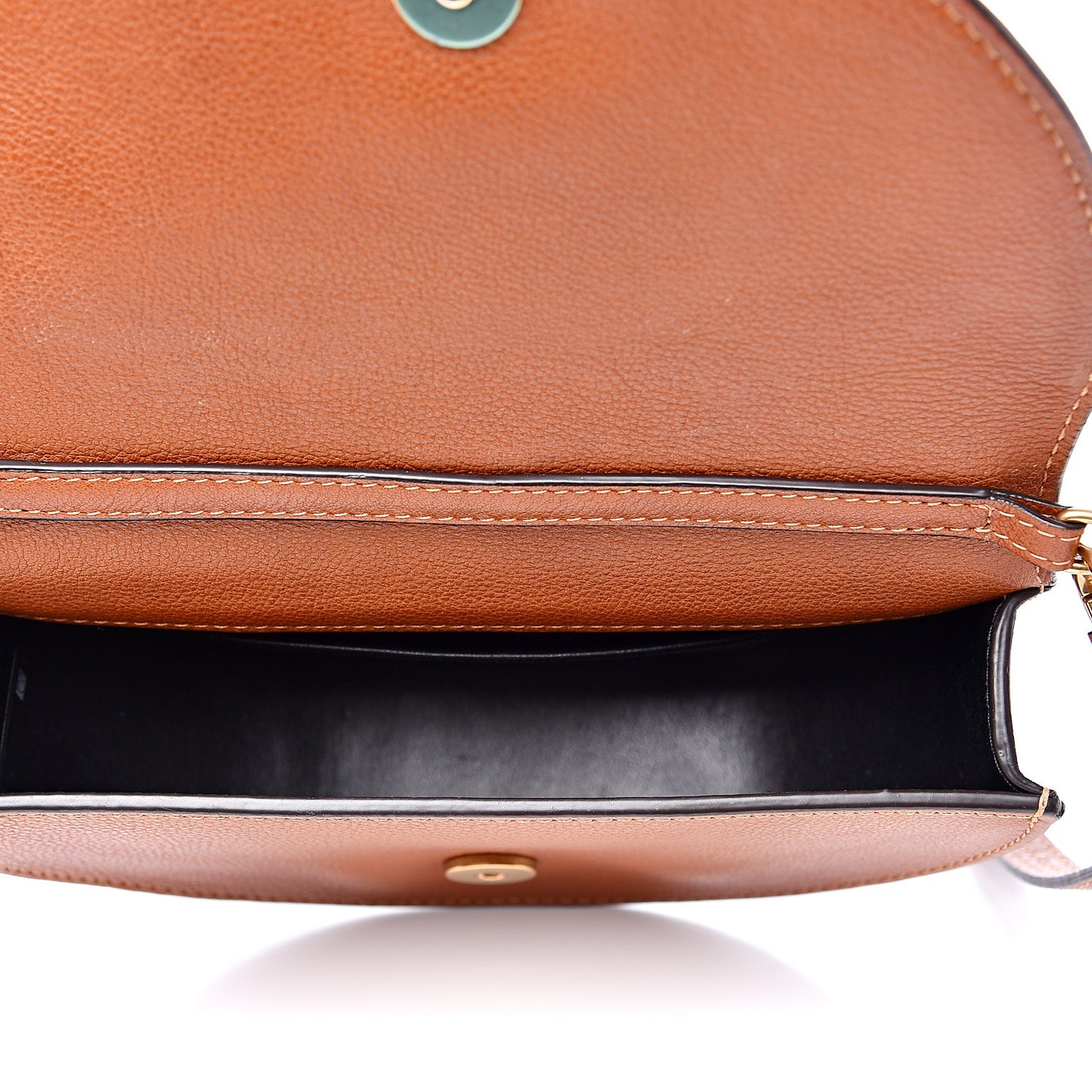 Calfskin Small Nile Bracelet Minaudiere Bag Caramel