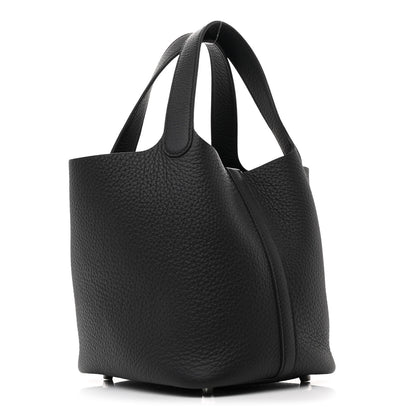 Hermes Taurillon Clemence Picotin Lock 18 PM Black 3 of 11