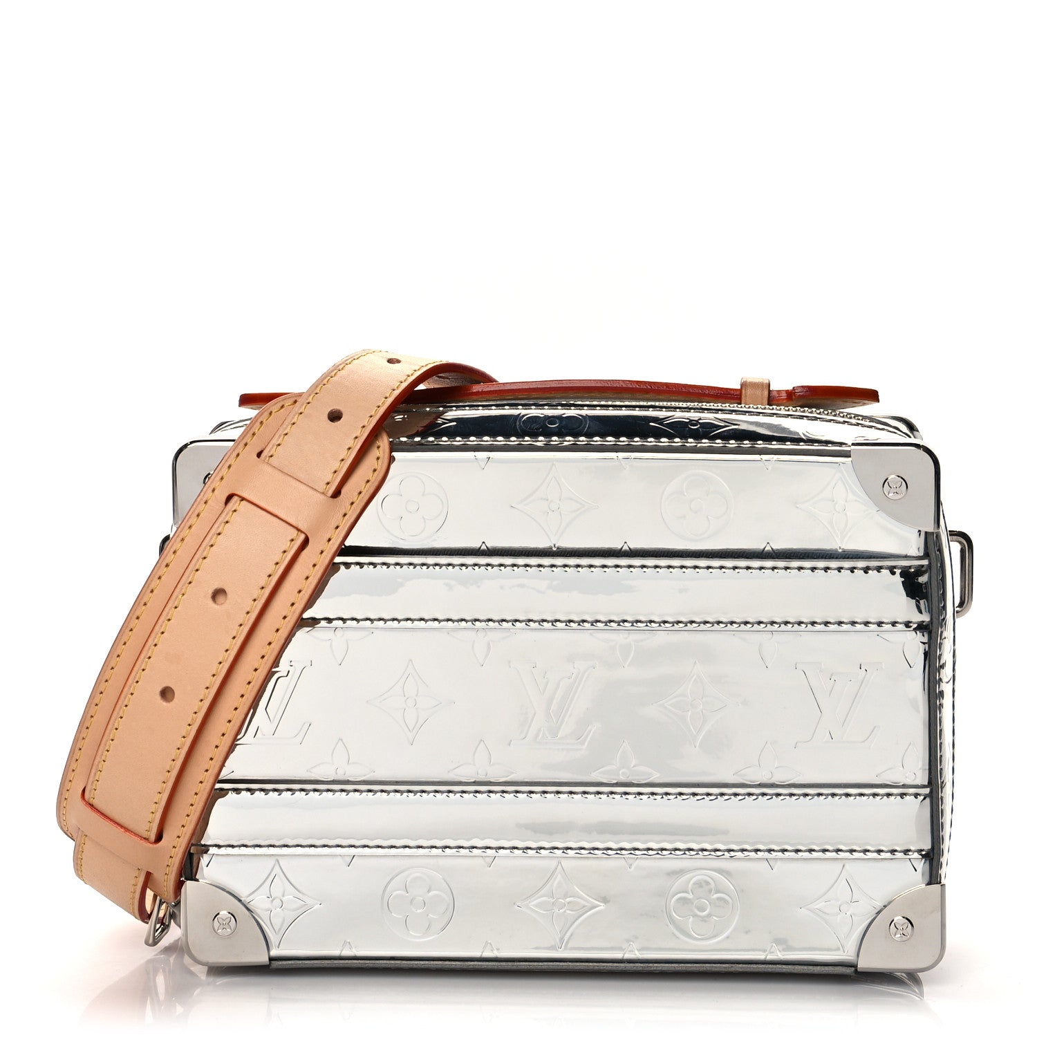 Louis Vuitton Monogram Mirror Handle Trunk Silver 1 of 9