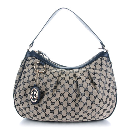 Gucci Monogram Medium Sukey Hobo Navy 1 of 7