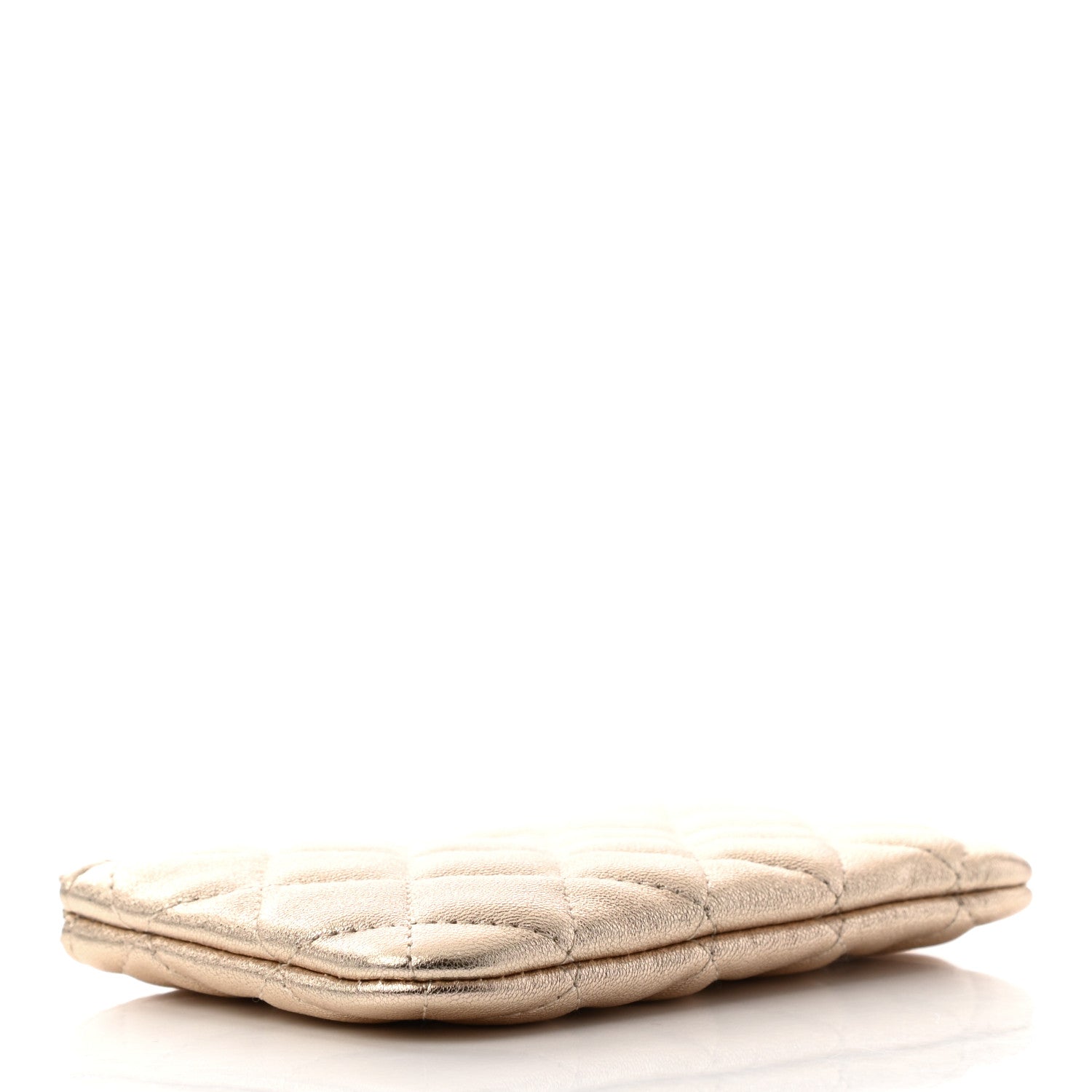 Chanel Metallic Lambskin Quilted Small Cosmetic Case Gold 4 of 7