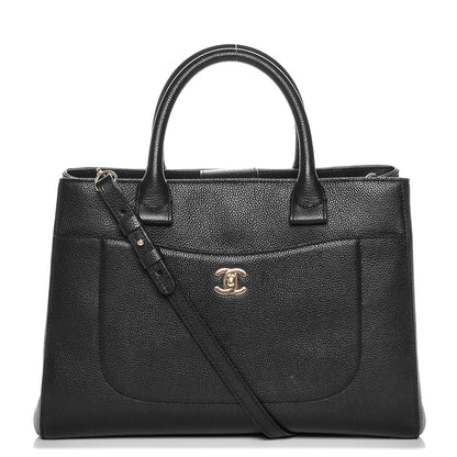Chanel Grained Calfskin Small Neo Executive Shopper Tote Black 1 of 7