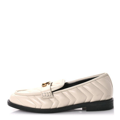 Gucci Nappa Matelasse Double G Marmont Loafers 37 Cream 1 of 8