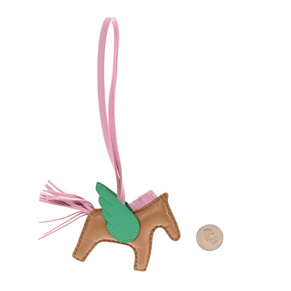 Hermes Milo Lambskin Grigri Rodeo Pegase Horse Bag Charm PM Chai Mauve Sylvestre Menthe 2 of 5