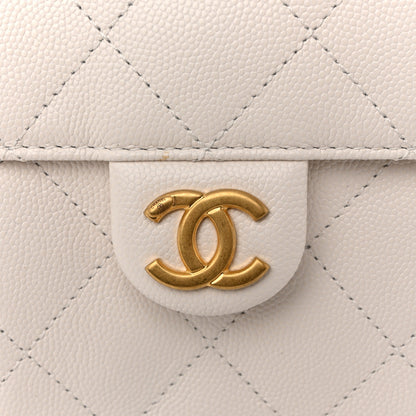 Chanel Caviar Quilted Small Chanel 25 Handbag White 14 of 14