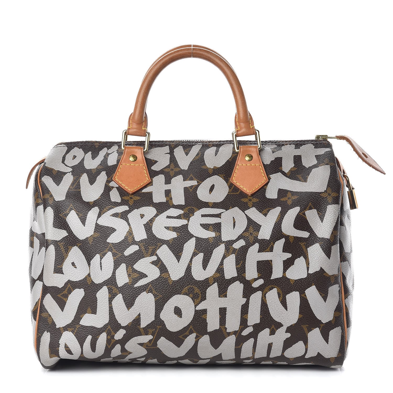Louis Vuitton Monogram Graffiti Speedy 30 Silver 1 of 26