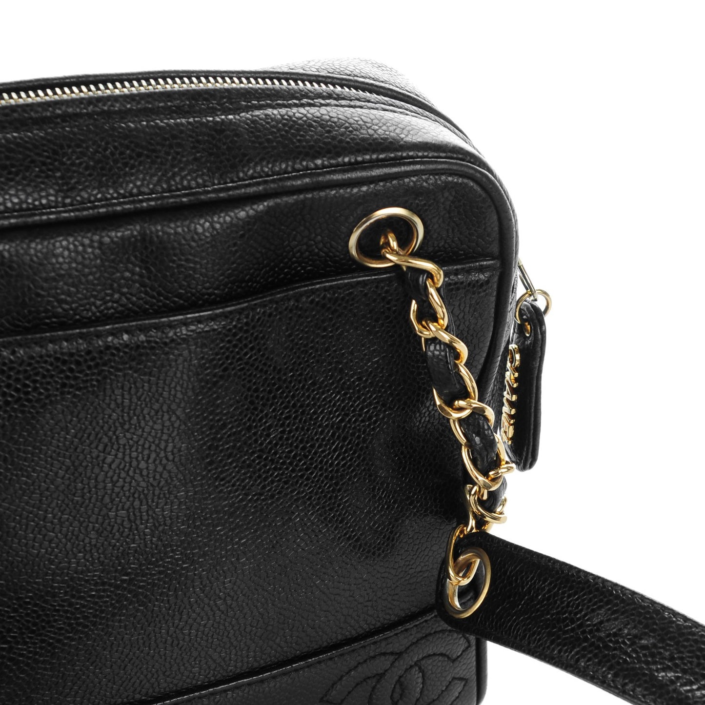 Caviar CC Shoulder Bag Black