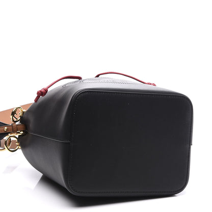 Fendi Vitello Grace F is Fendi Stamp Patch Perforated Small Mon Tresor Bucket Bag Black 3 of 8