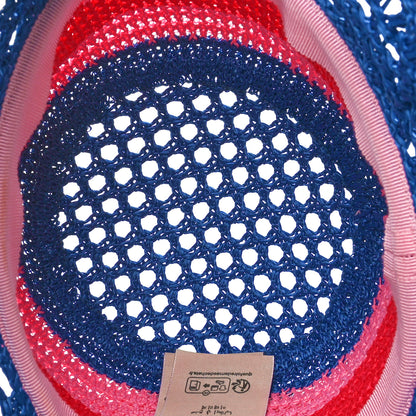 Gucci Raffia Effect Web Interlocking G Bucket Hat M Blue Multicolor 7 of 9