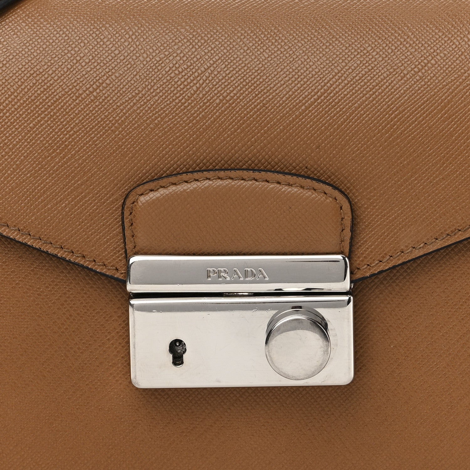 Prada Saffiano Sound Shoulder Bag Caramel 8 of 17
