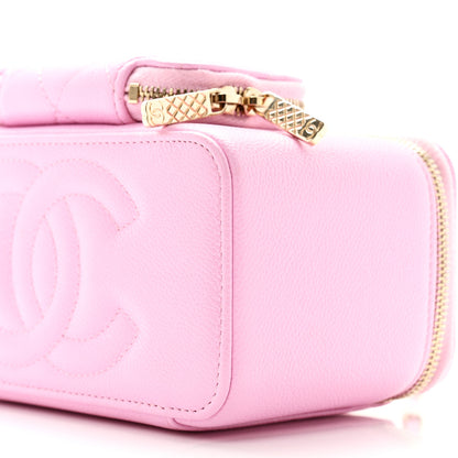 Chanel Caviar Quilted Top Handle Pocket Vanity Case Lilac 10 of 11