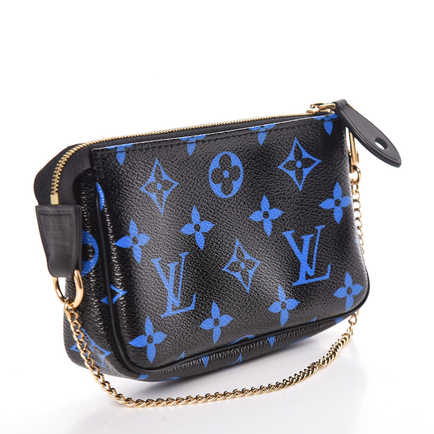 Colored Monogram Mini Pochette Accessories Blue Black