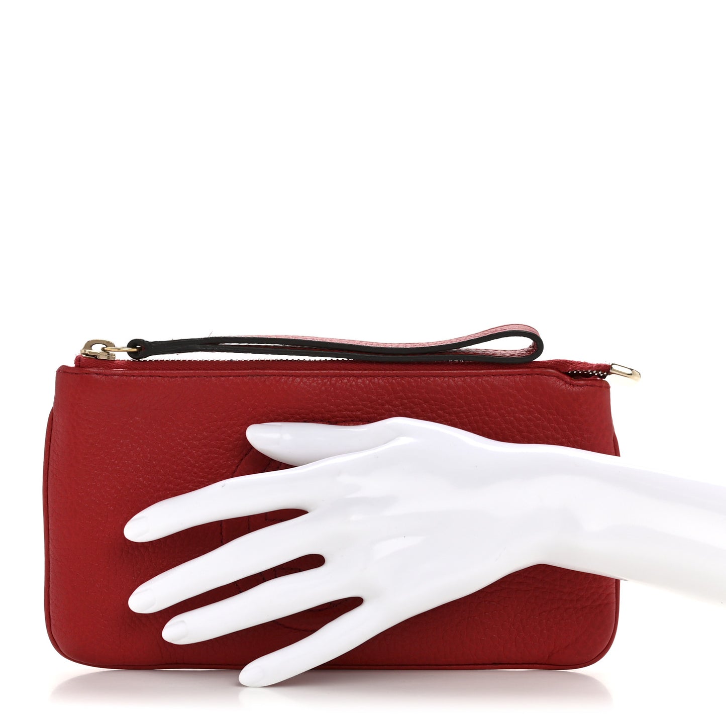 Pebbled Calfskin Soho Wristlet Vibrant Red
