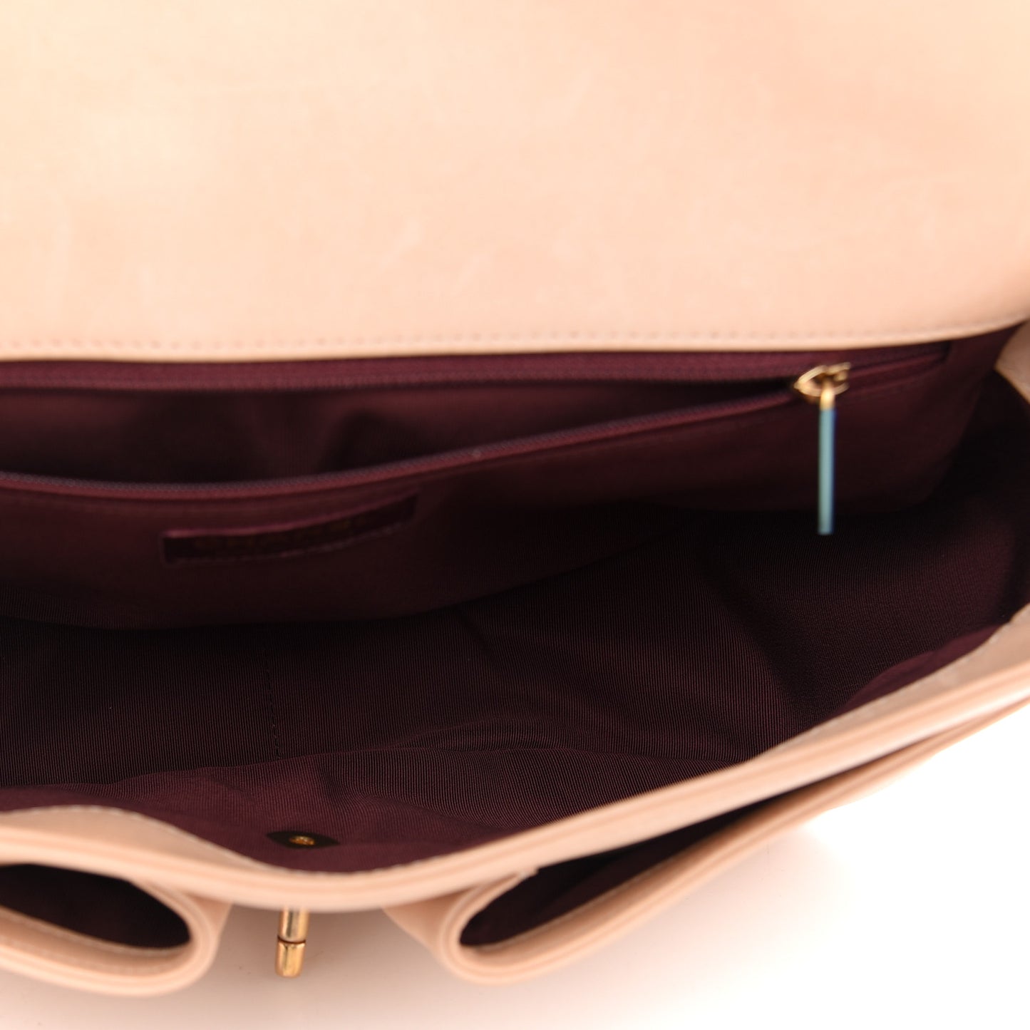 Calfskin Stitched Small Paris in Rome Messenger Beige