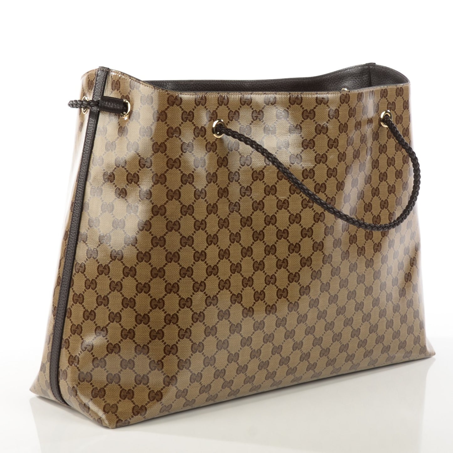 Crystal Monogram Large Gifford Shopping Tote Brown