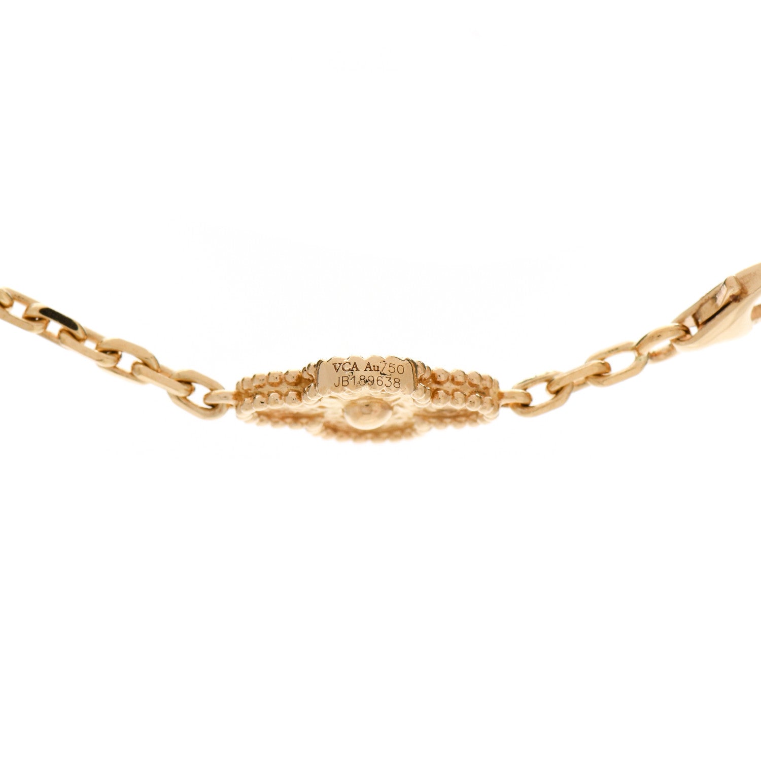 Van Cleef & Arpels 18K Yellow Gold 10 Motifs Vintage Alhambra Necklace 4 of 5