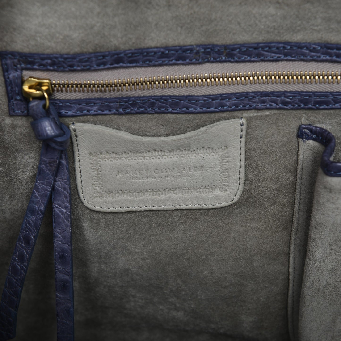 Matte Crocodile Medium Satchel Light Purple