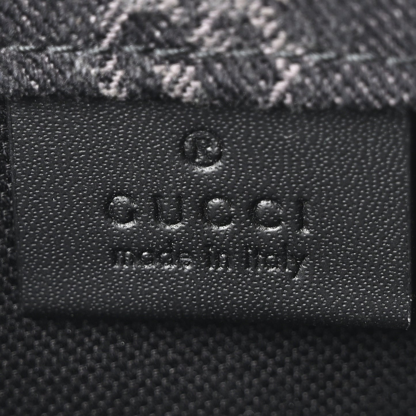 Denim Cuoio Harness GG Monogram Mini Ophidia Tote Bag Black Medium Grey