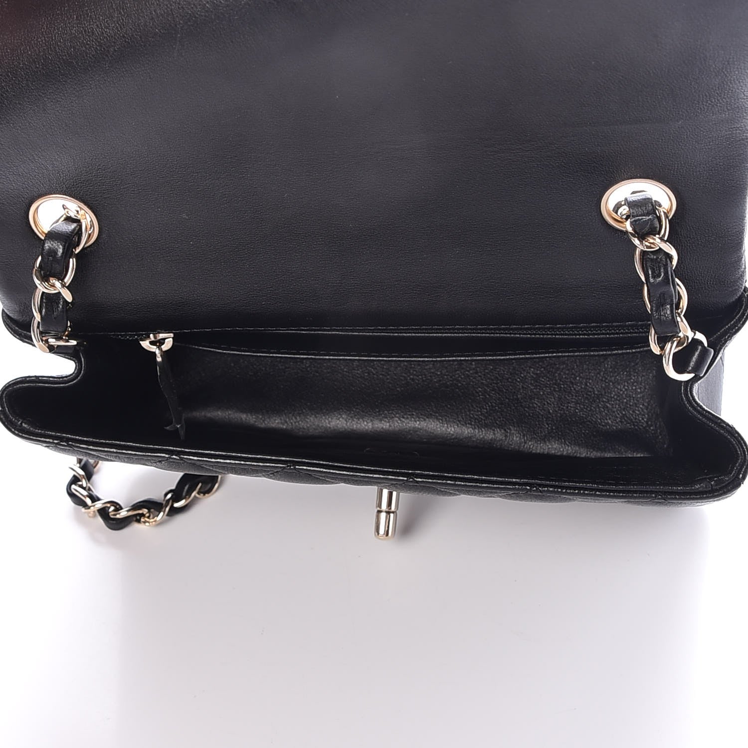 Chanel Lambskin Quilted Mini Rectangular Flap Black 5 of 8
